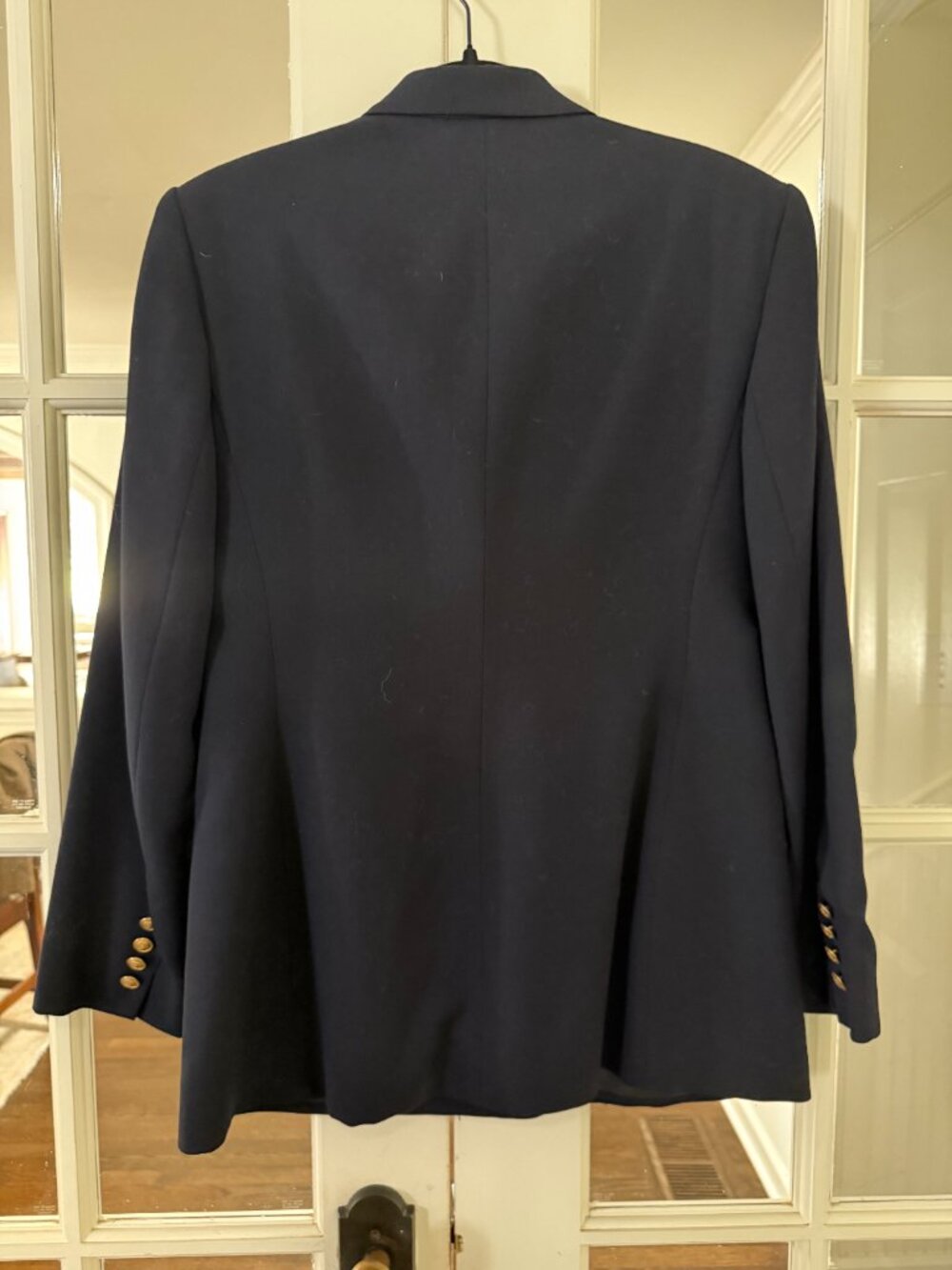 Double Breasted Lauren Ralph Lauren Navy Blazer with breast logo - Picture 5 of 5